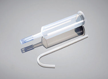 La jeringuilla disponible estéril de la inyección para el DSA pone en contraste el medios inyector