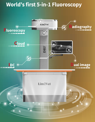 Equipo médico veterinario de 32 kW Máquina de fluoroscopia en tiempo real DR