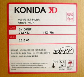 Película seca de la transparencia de la alta de la agudeza radiografía médica de Konida para la impresora de AGFA/de Fuji